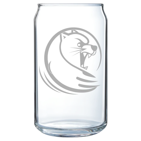 Lander University Polar Camel 16 oz. Can Glass