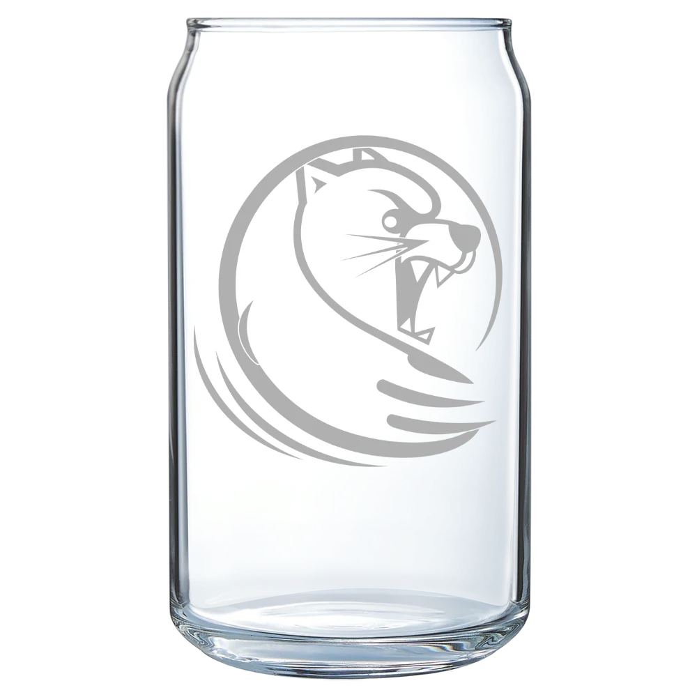 Lander University Polar Camel 16 oz. Can Glass