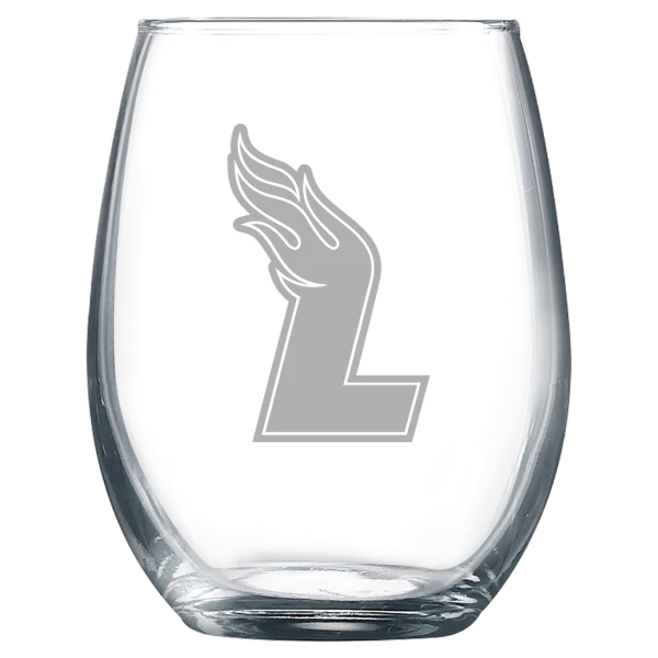 Lee University Polar Camel 9 oz. Stemless Wine Glass