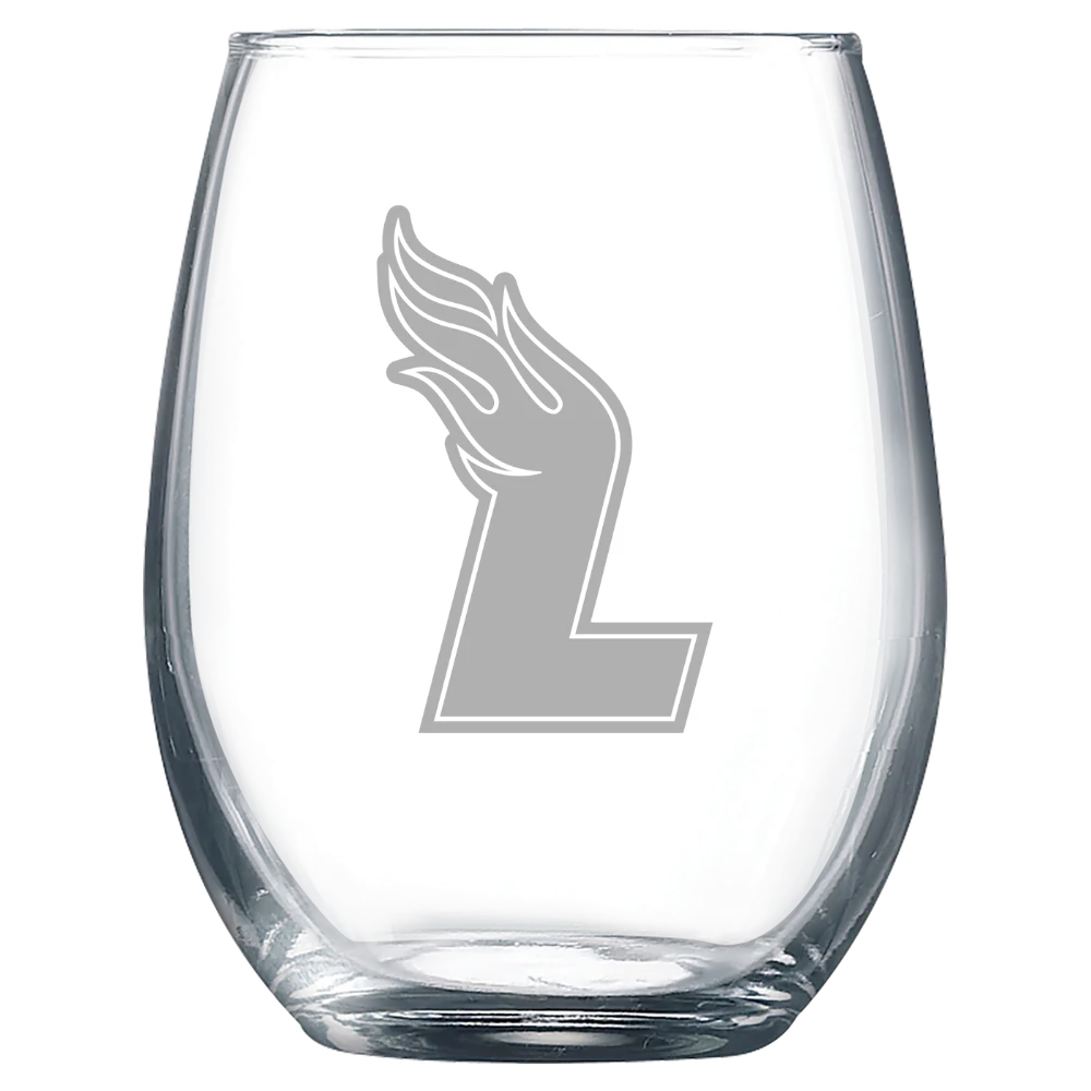 Lee University Polar Camel 9 oz. Stemless Wine Glass