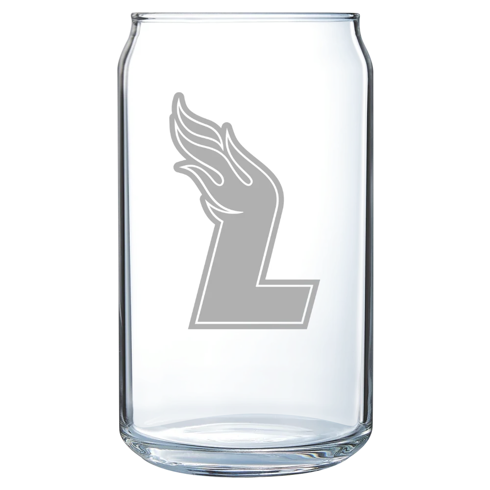 Lee University Polar Camel 16 oz. Can Glass