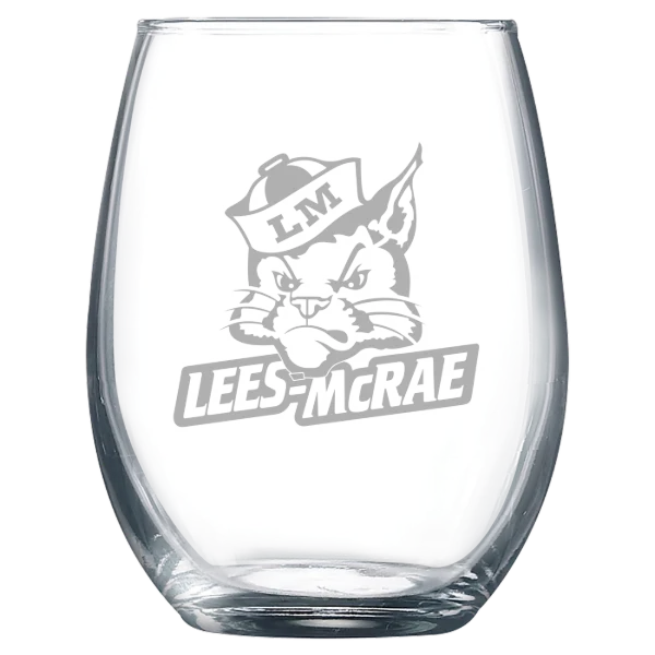 Lees-McRae College Polar Camel 9 oz. Stemless Wine Glass
