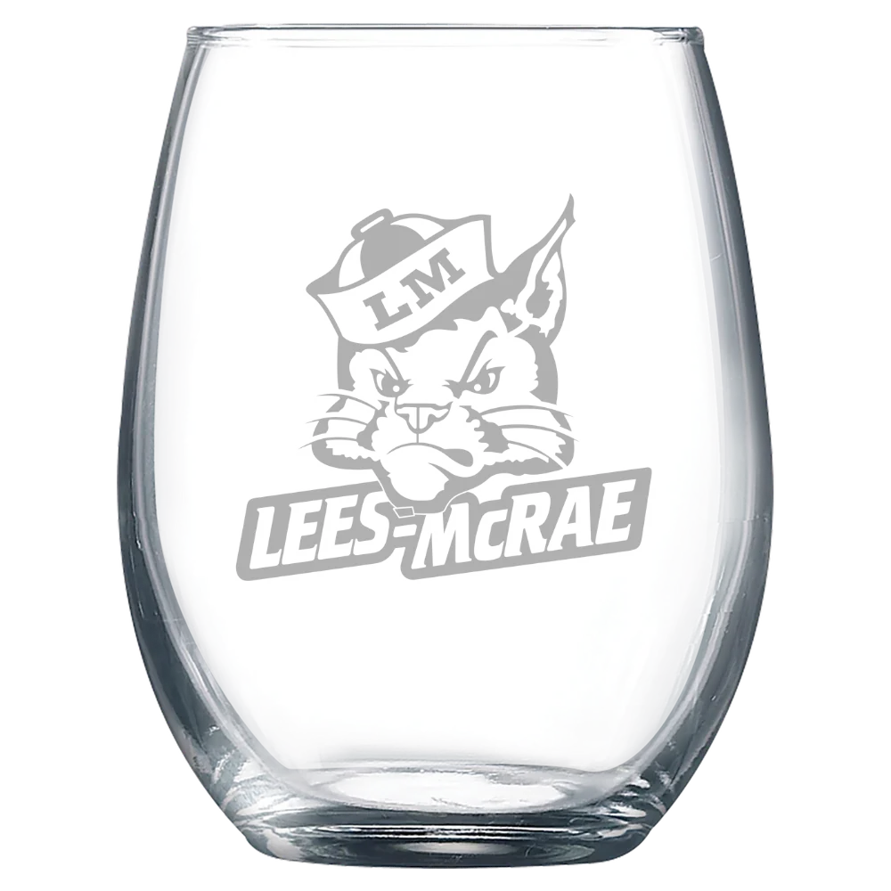 Lees-McRae College Polar Camel 9 oz. Stemless Wine Glass