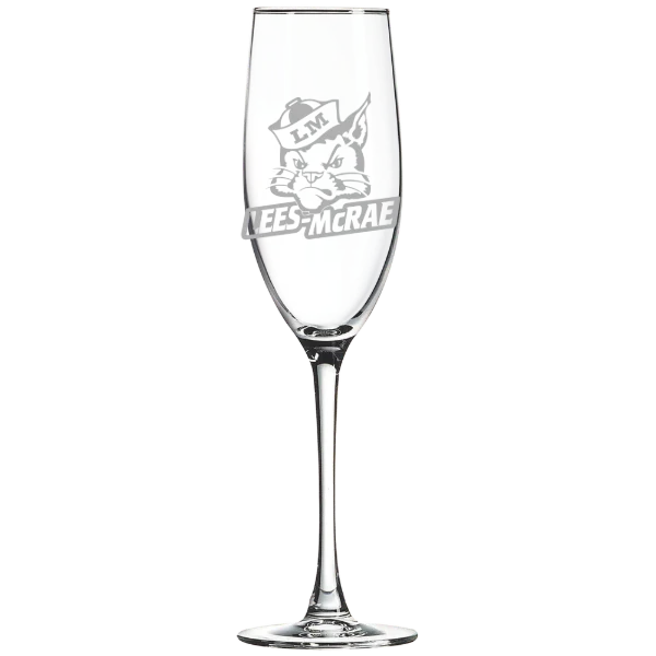 Lees-McRae College Polar Camel 8 oz. Champagne Flute