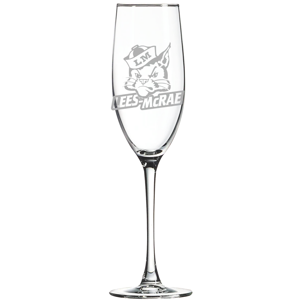 Lees-McRae College Polar Camel 8 oz. Champagne Flute