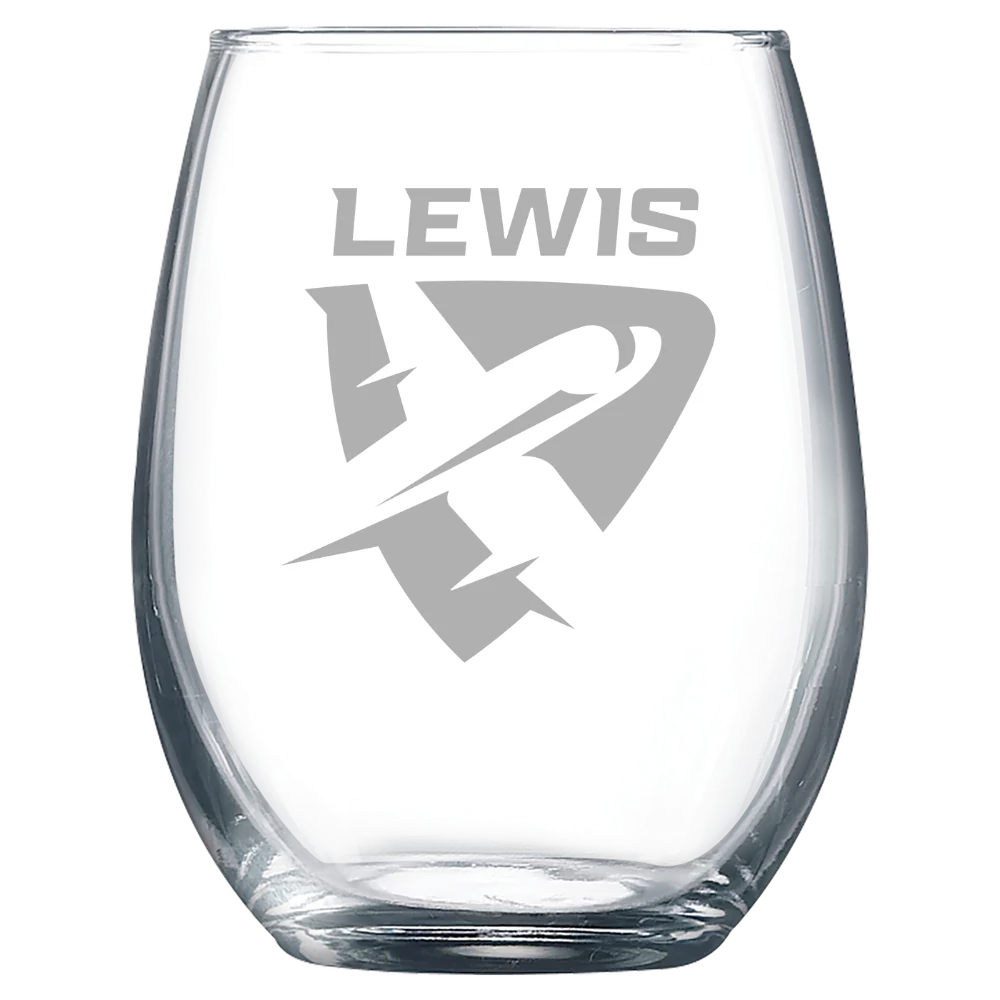 Lewis University Polar Camel 9 oz. Stemless Wine Glass
