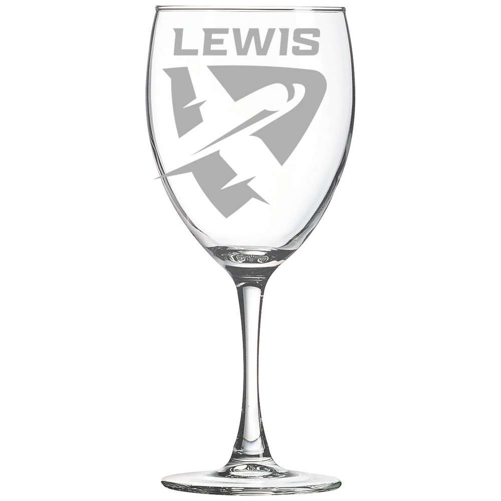 Lewis University Polar Camel 10 1/2 oz. Wine Glass