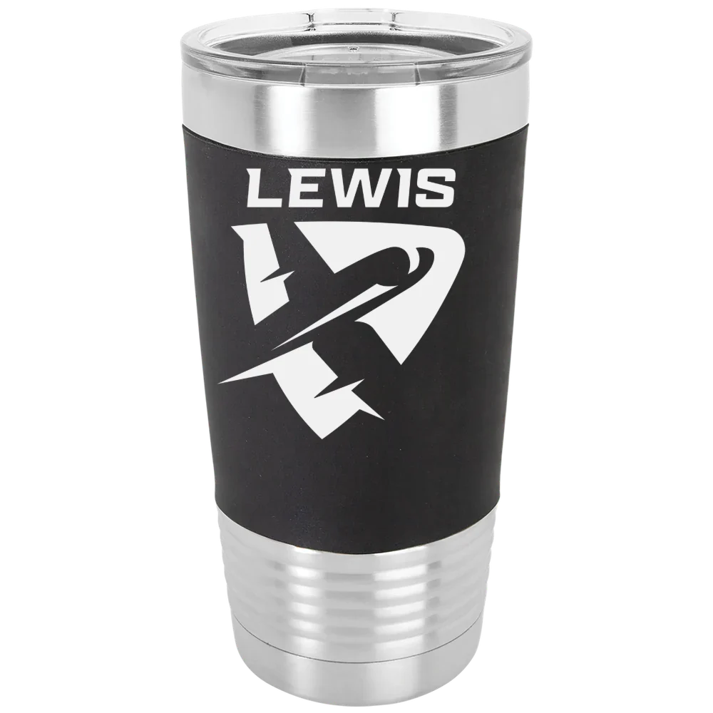 Lewis University Polar Camel 20 oz. Silicone Grip Tumbler with Standard Lid