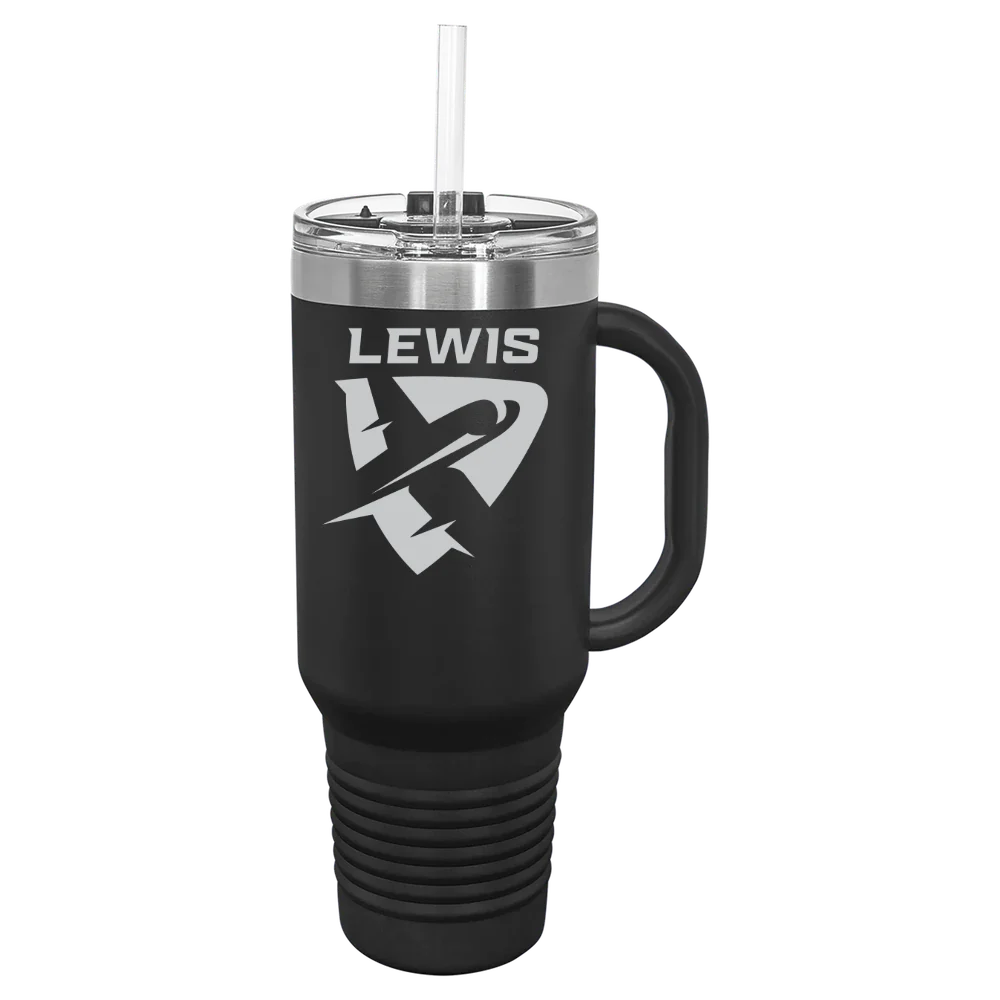 Lewis University Polar Camel 40 oz. Travel Mug with Snap Lid & Straw