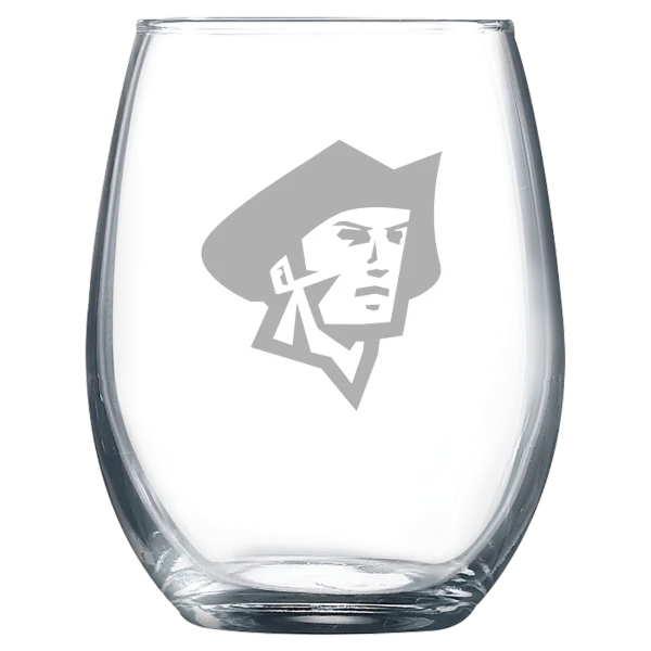 Malone University Polar Camel 9 oz. Stemless Wine Glass