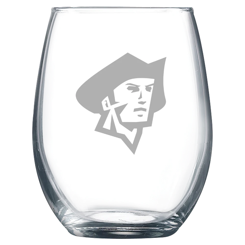 Malone University Polar Camel 9 oz. Stemless Wine Glass