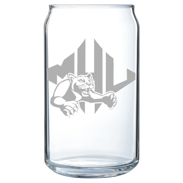 Mars Hill University Polar Camel 16 oz. Can Glass