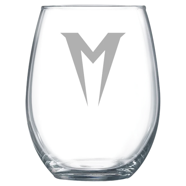 Menlo College Polar Camel 15 oz. Stemless Wine Glass