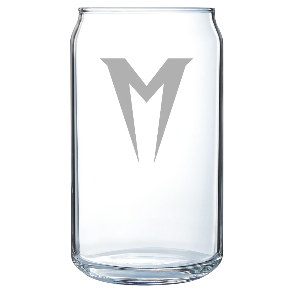 Menlo College Polar Camel 16 oz. Can Glass