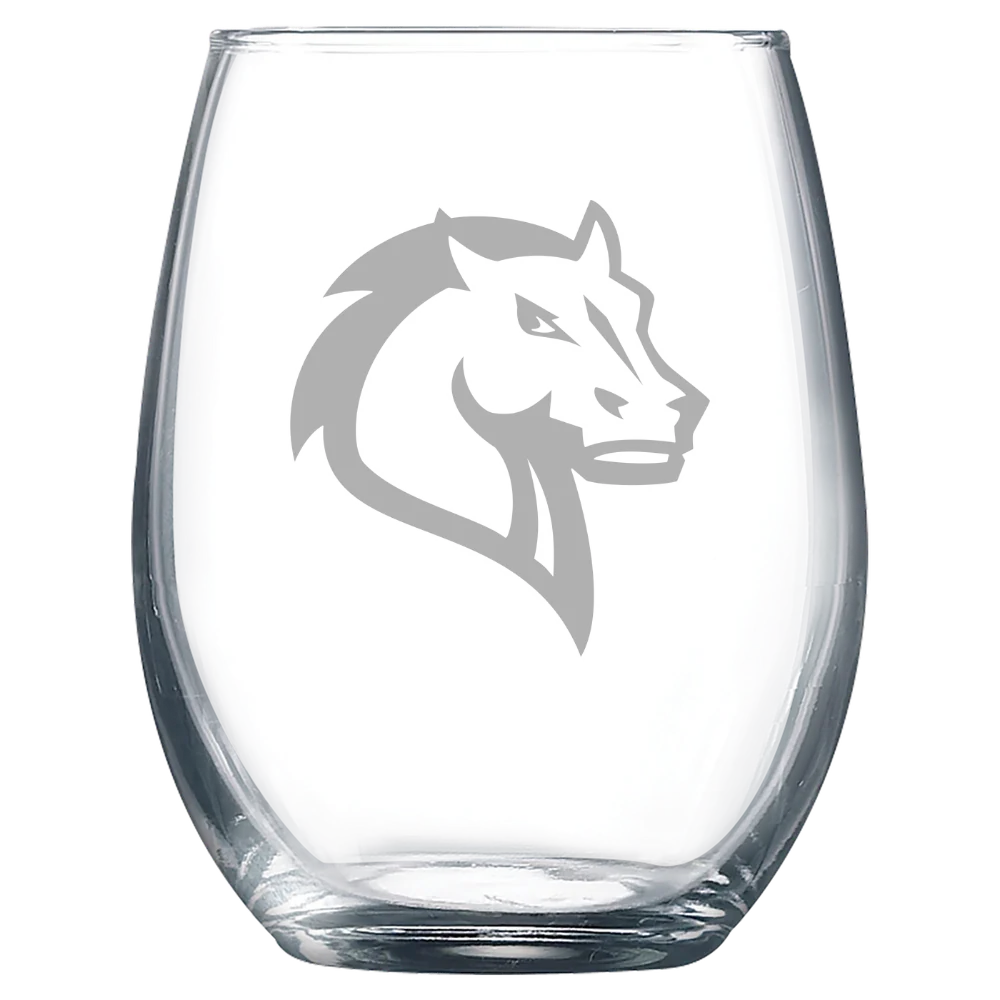 Mercy University Polar Camel 9 oz. Stemless Wine Glass