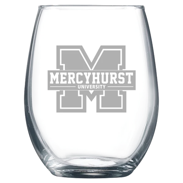 Mercyhurst University Polar Camel 9 oz. Stemless Wine Glass