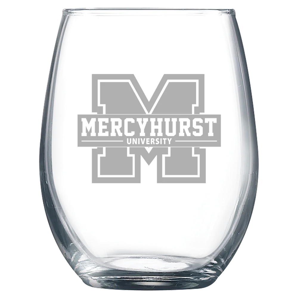 Mercyhurst University Polar Camel 9 oz. Stemless Wine Glass