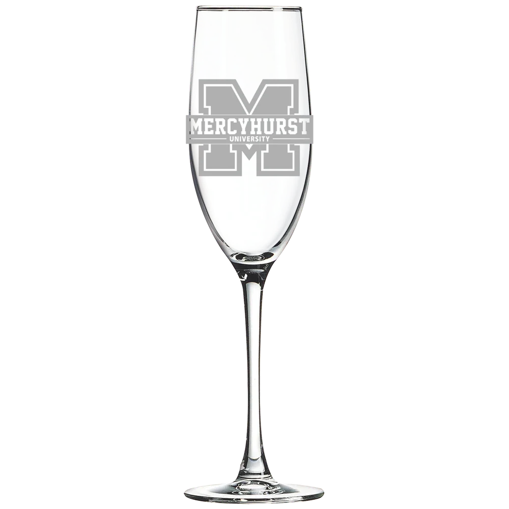Mercyhurst University Polar Camel 8 oz. Champagne Flute
