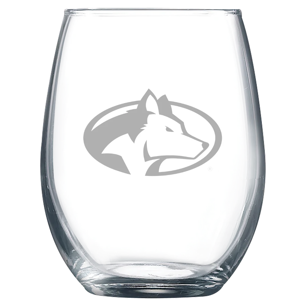Michigan Technological University Polar Camel 9 oz. Stemless Wine Glass
