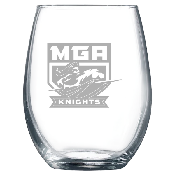 Middle Georgia State University Polar Camel 9 oz. Stemless Wine Glass
