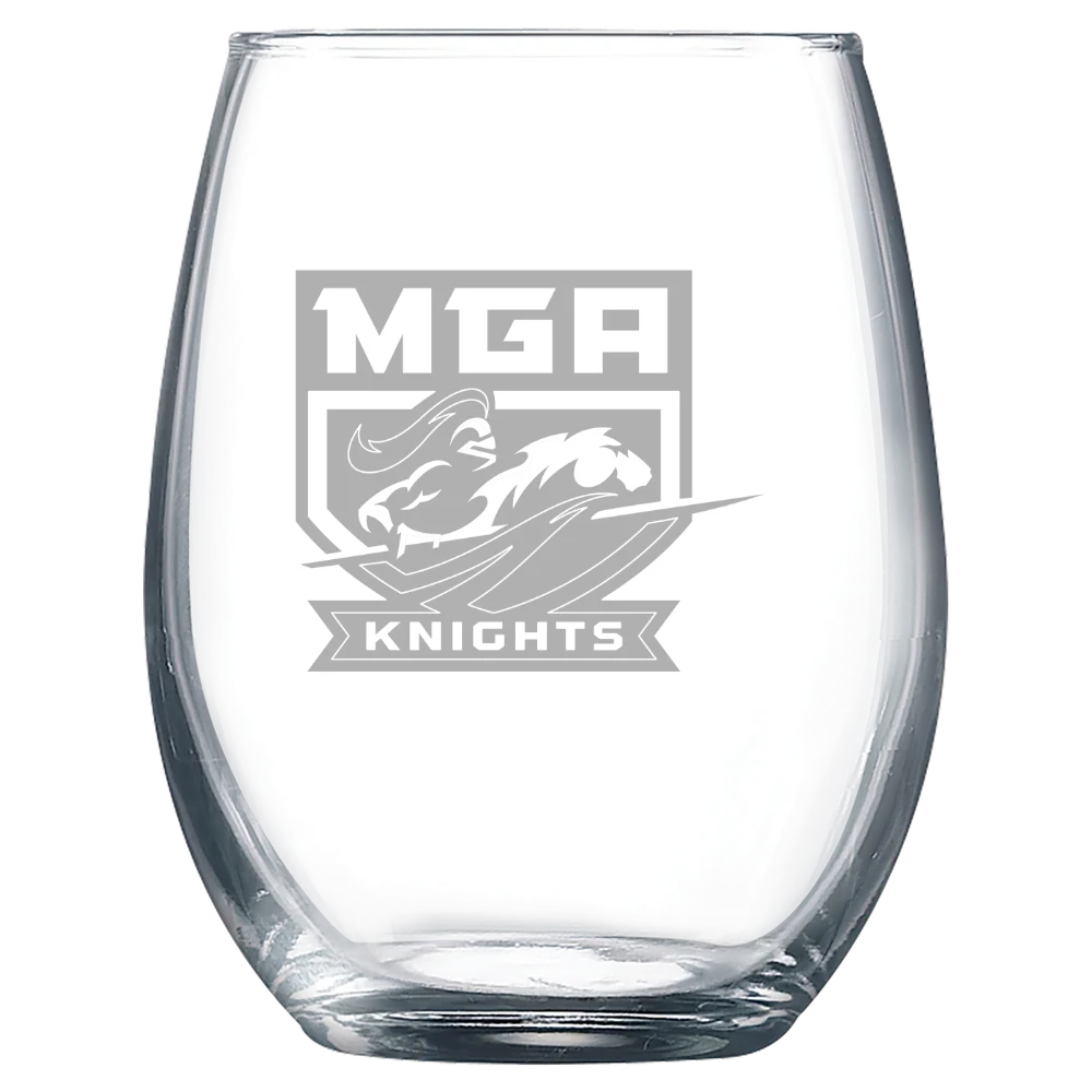 Middle Georgia State University Polar Camel 9 oz. Stemless Wine Glass