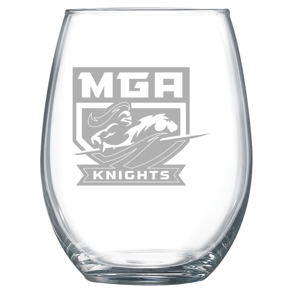 Middle Georgia State University Polar Camel 15 oz. Stemless Wine Glass