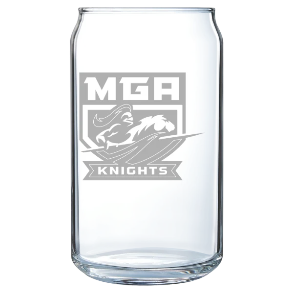 Middle Georgia State University Polar Camel 16 oz. Can Glass