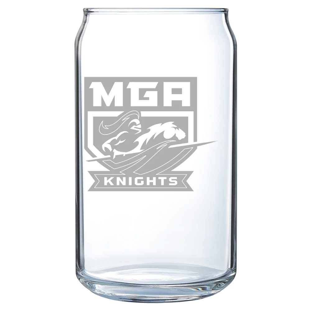 Middle Georgia State University Polar Camel 16 oz. Can Glass