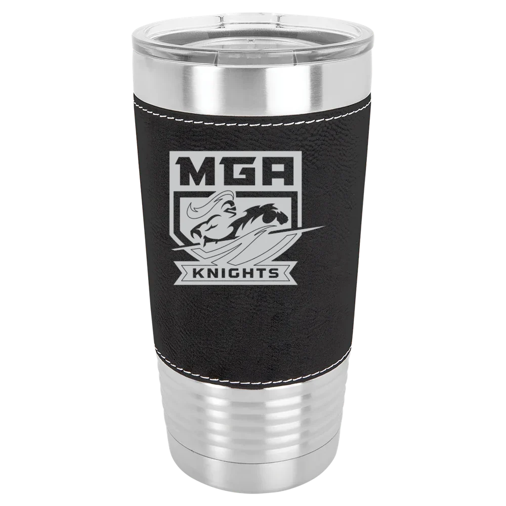 Middle Georgia State University Polar Camel 20 oz. Leatherette Grip Tumbler with Standard Lid