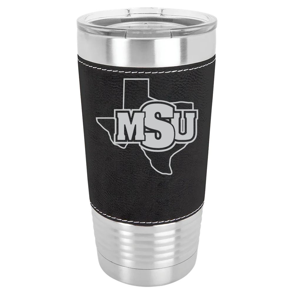 Midwestern State University Polar Camel 20 oz. Leatherette Grip Tumbler with Standard Lid