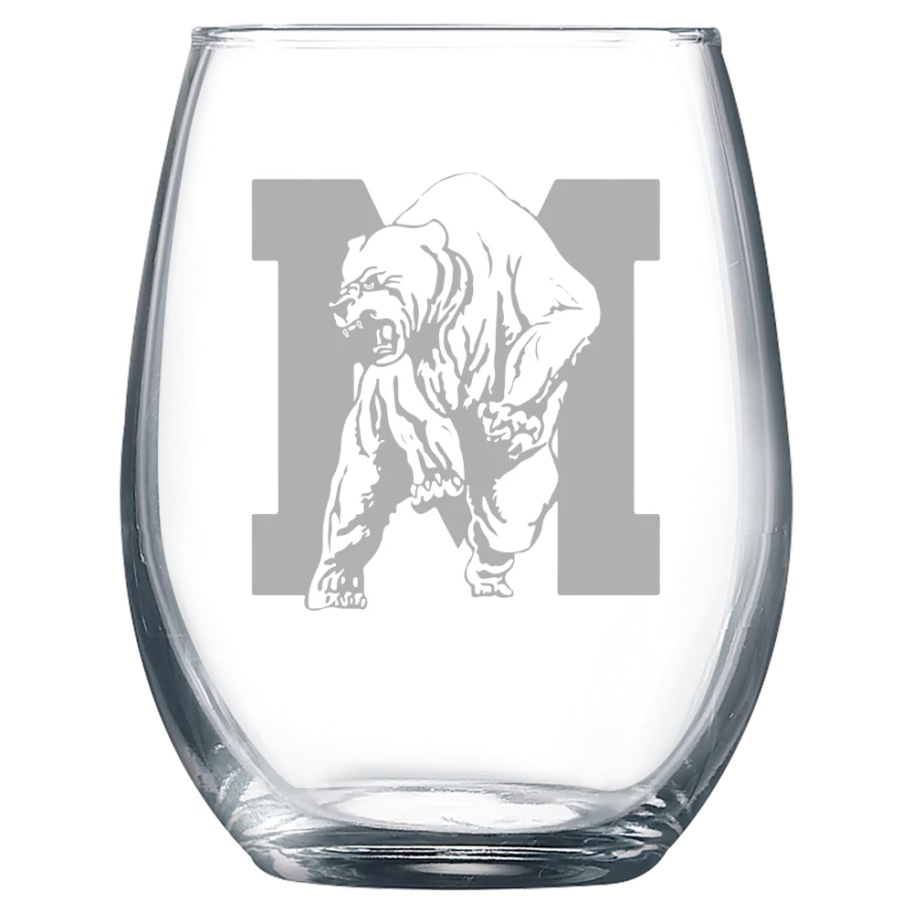 Miles College Polar Camel 9 oz. Stemless Wine Glass