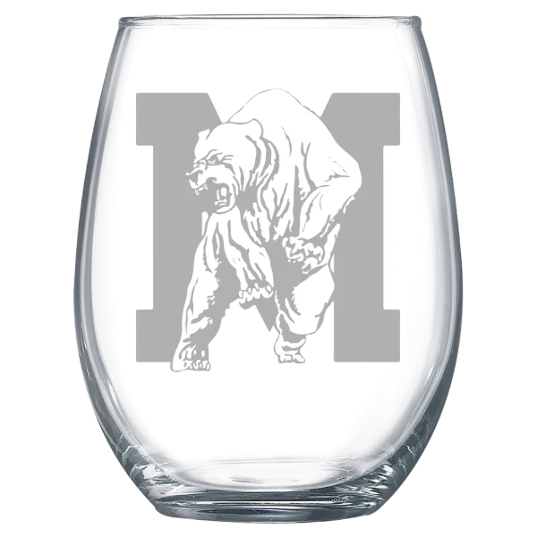 Miles College Polar Camel 15 oz. Stemless Wine Glass