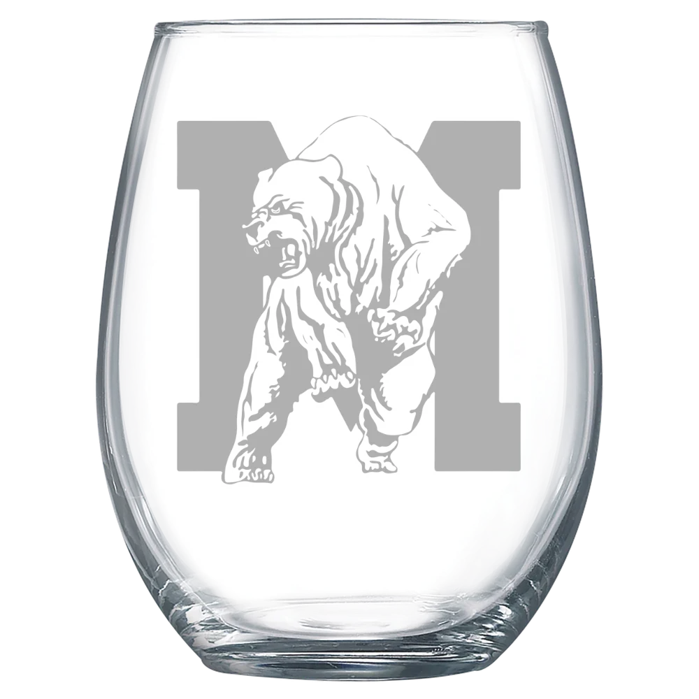Miles College Polar Camel 15 oz. Stemless Wine Glass