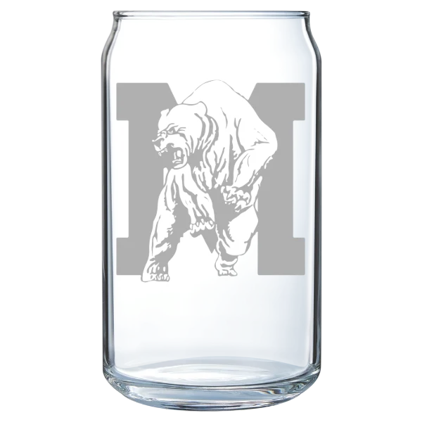 Miles College Polar Camel 16 oz. Can Glass