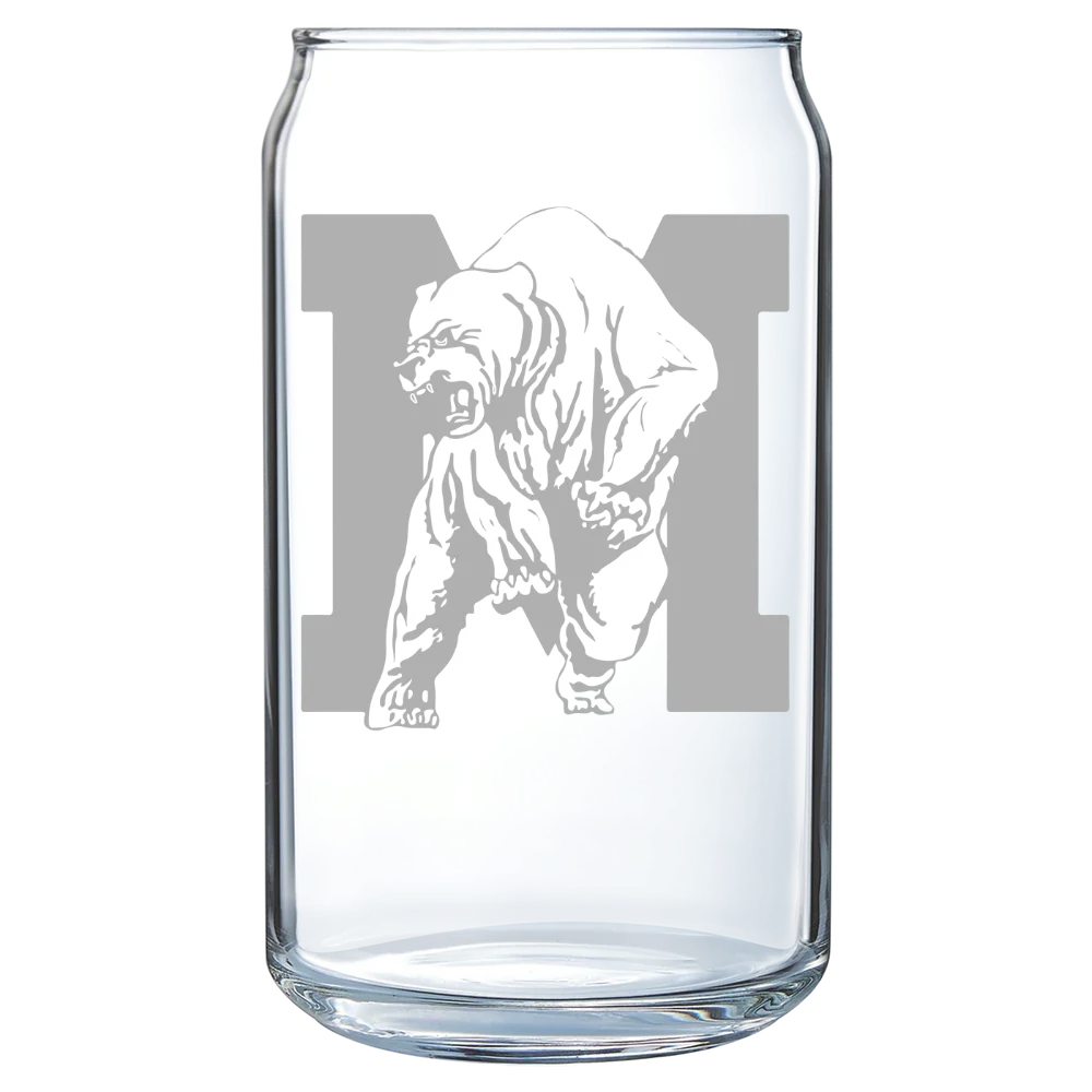Miles College Polar Camel 16 oz. Can Glass