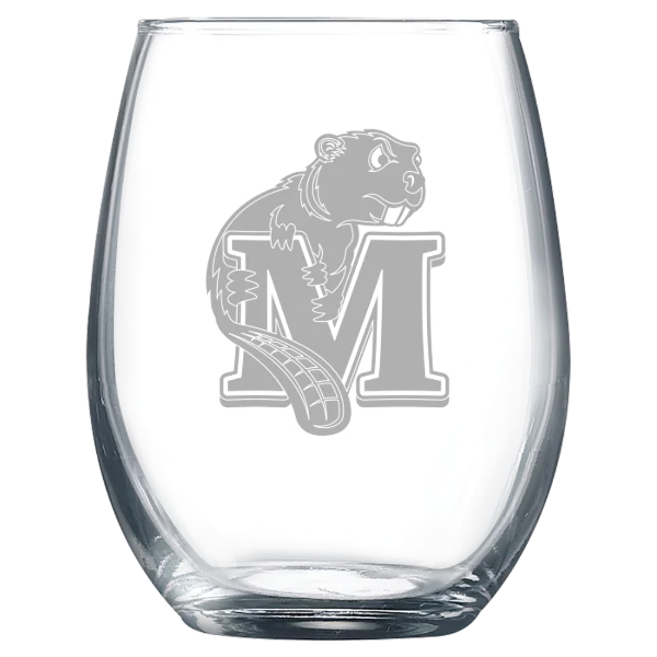 Minot State University Polar Camel 9 oz. Stemless Wine Glass