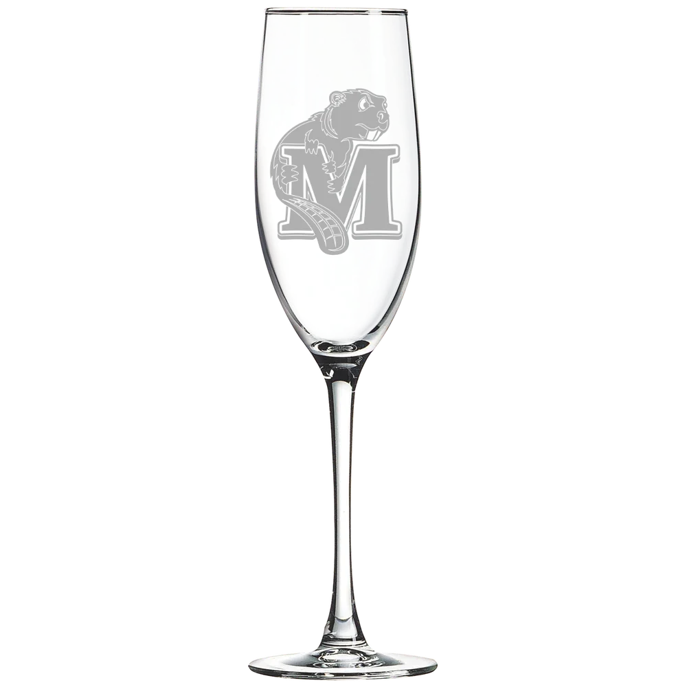 Minot State University Polar Camel 8 oz. Champagne Flute