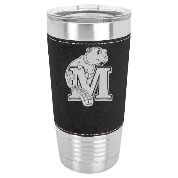 Minot State University Polar Camel 20 oz. Leatherette Grip Tumbler with Standard Lid