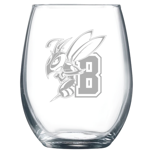 Montana State University Billings Polar Camel 9 oz. Stemless Wine Glass