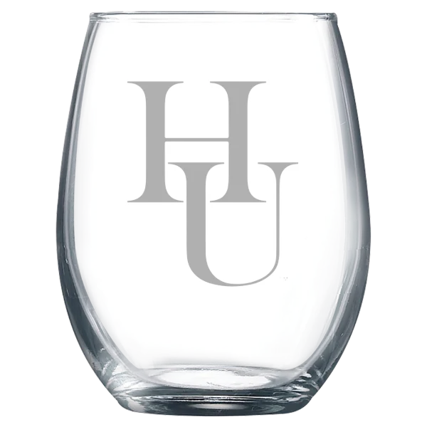 New Mexico Highlands University Polar Camel 9 oz. Stemless Wine Glass