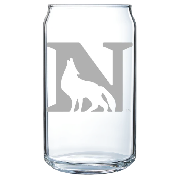 Newberry College Polar Camel 16 oz. Can Glass