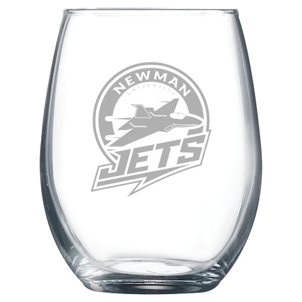 Newman University Polar Camel 9 oz. Stemless Wine Glass