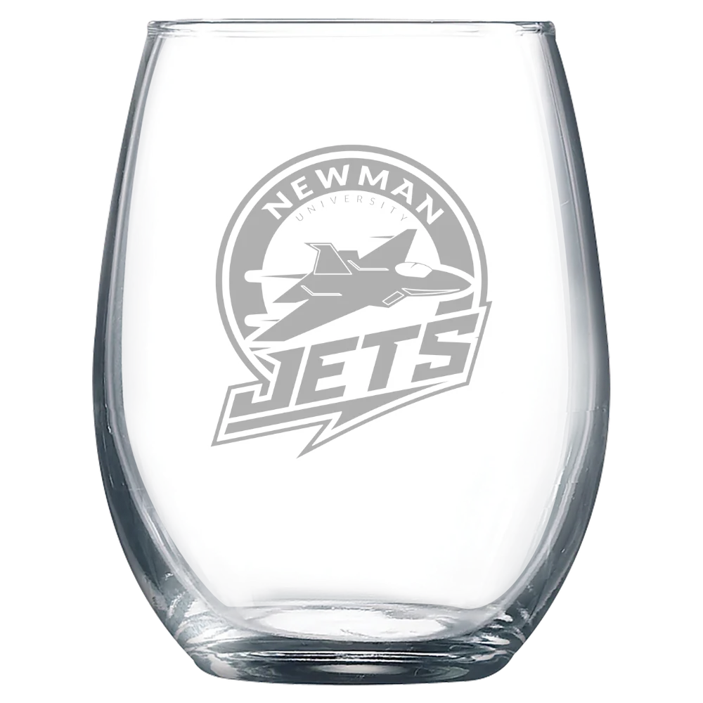 Newman University Polar Camel 9 oz. Stemless Wine Glass