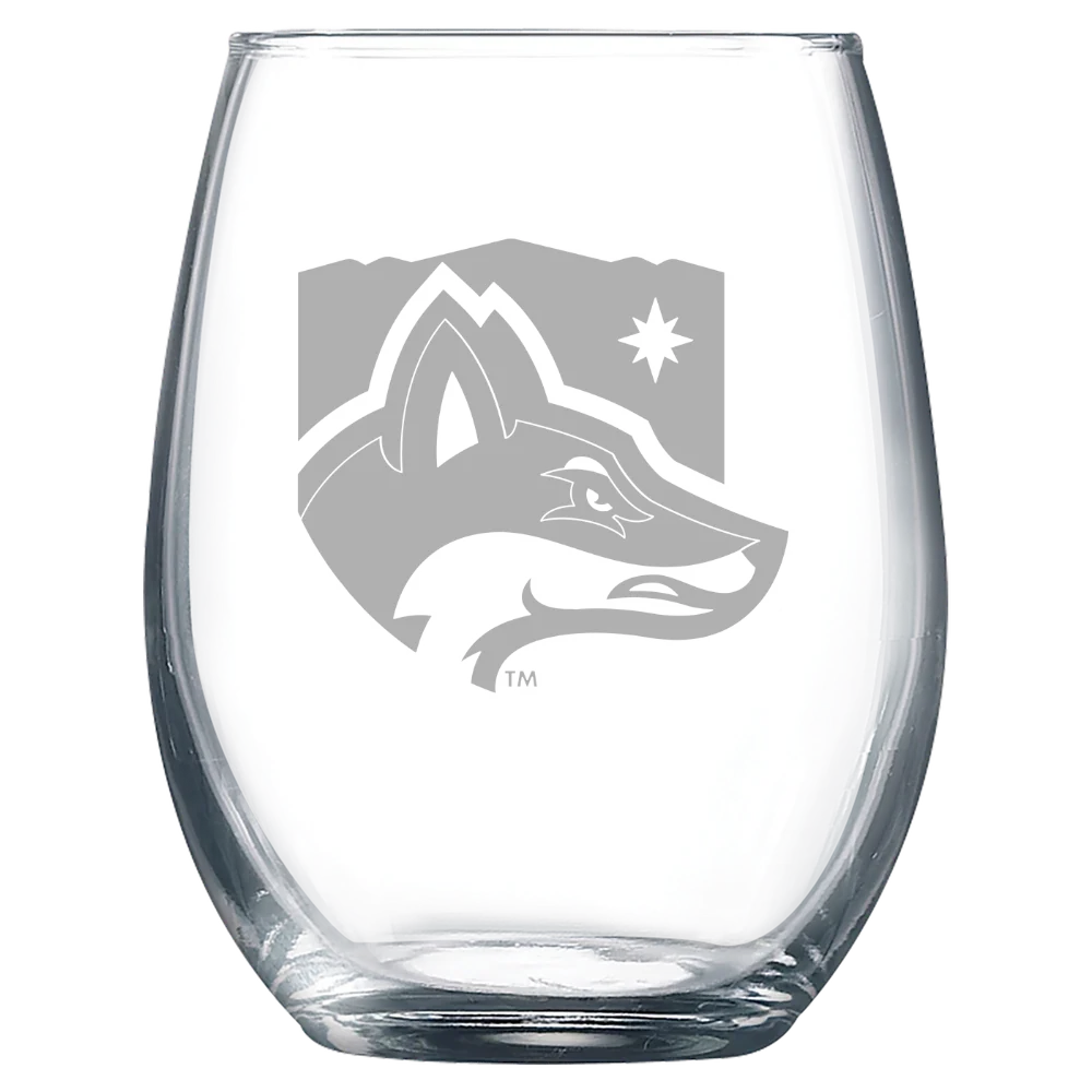 North Greenville University Polar Camel 9 oz. Stemless Wine Glass