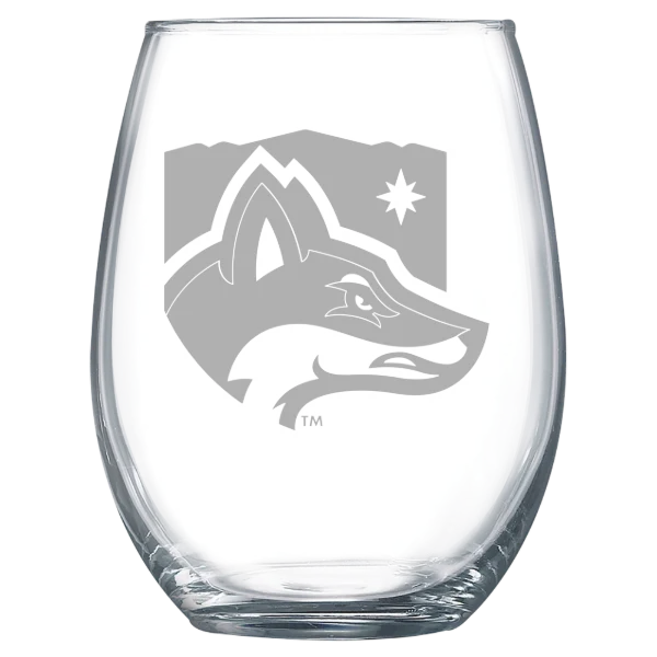 North Greenville University Polar Camel 15 oz. Stemless Wine Glass