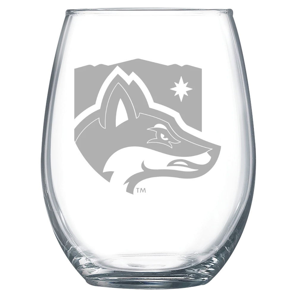 North Greenville University Polar Camel 15 oz. Stemless Wine Glass