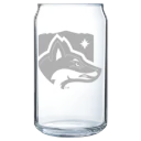 North Greenville University Polar Camel 16 oz. Can Glass