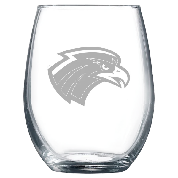 Northeastern State University Polar Camel 9 oz. Stemless Wine Glass