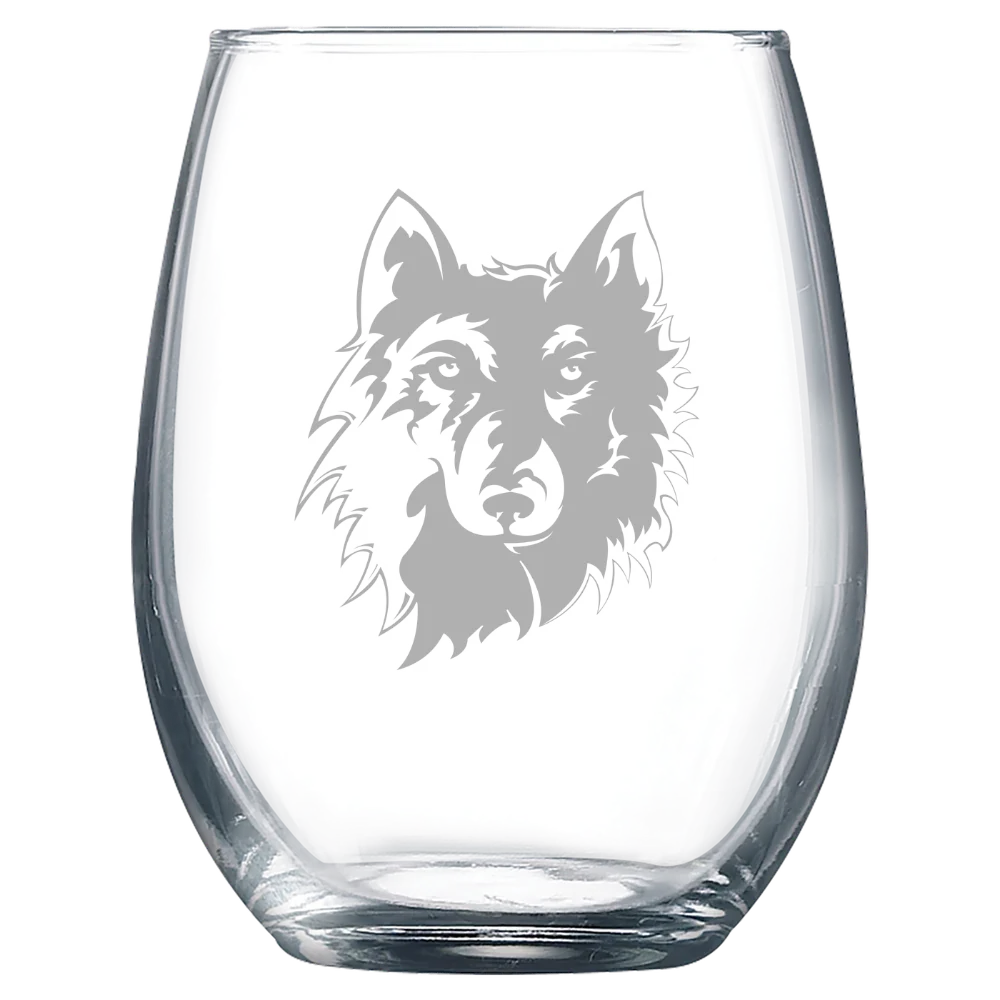 Northern State University Polar Camel 9 oz. Stemless Wine Glass