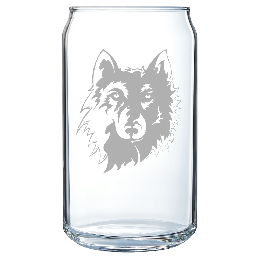 Northern State University Polar Camel 16 oz. Can Glass